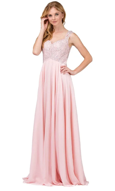 Dancing Queen 9899 - Lace Bodice Long Dress