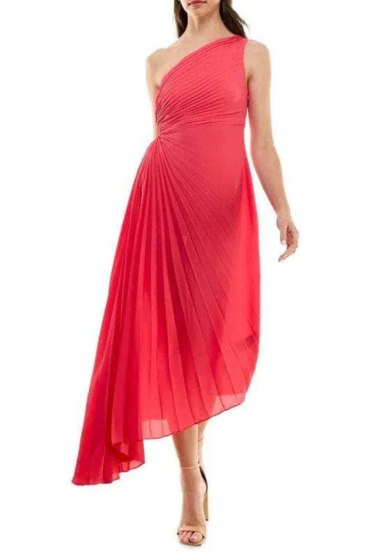 Nicole Miller MD4S10936 - One Shoulder Asymmetric Hem Maxi Dress